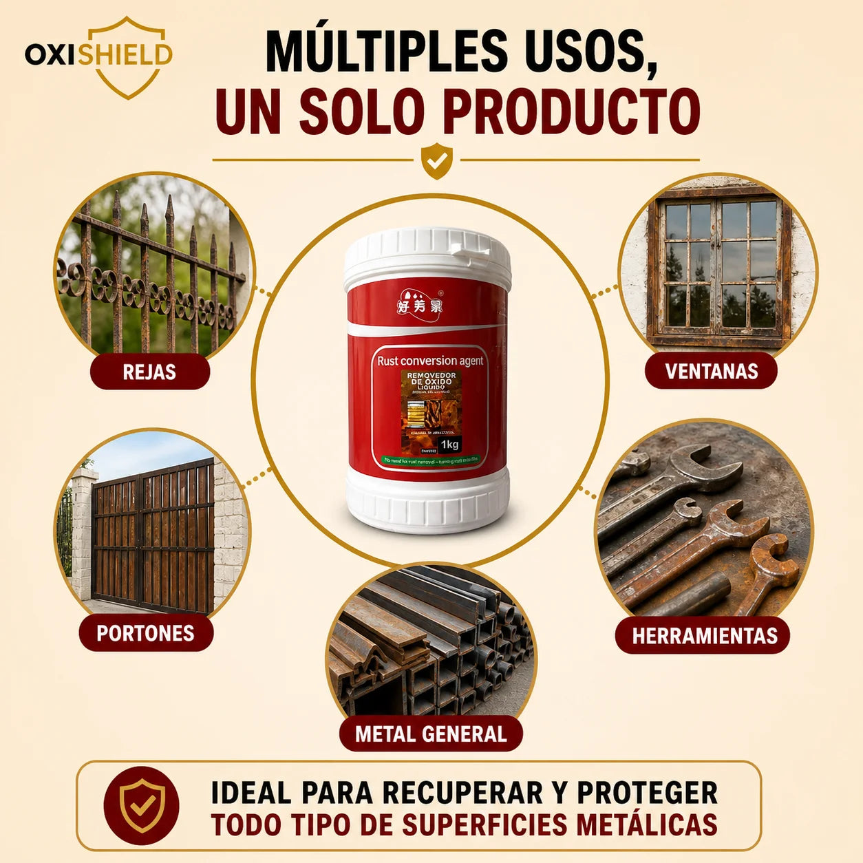 OxiShield - Mejora el aspecto de superficies oxidadas