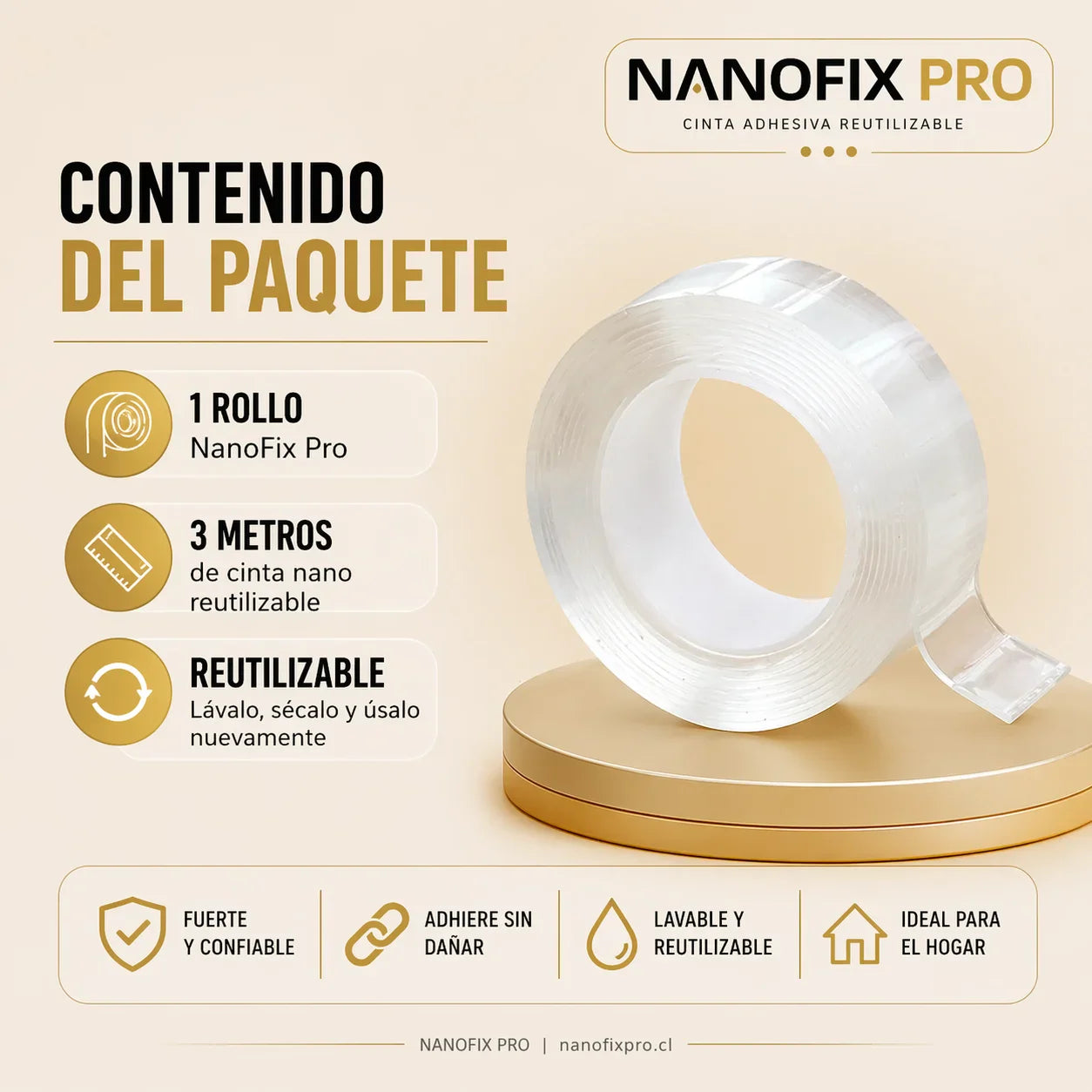 NanoFix Pro - Fija firme cualquier cosa sin dañar tus paredes