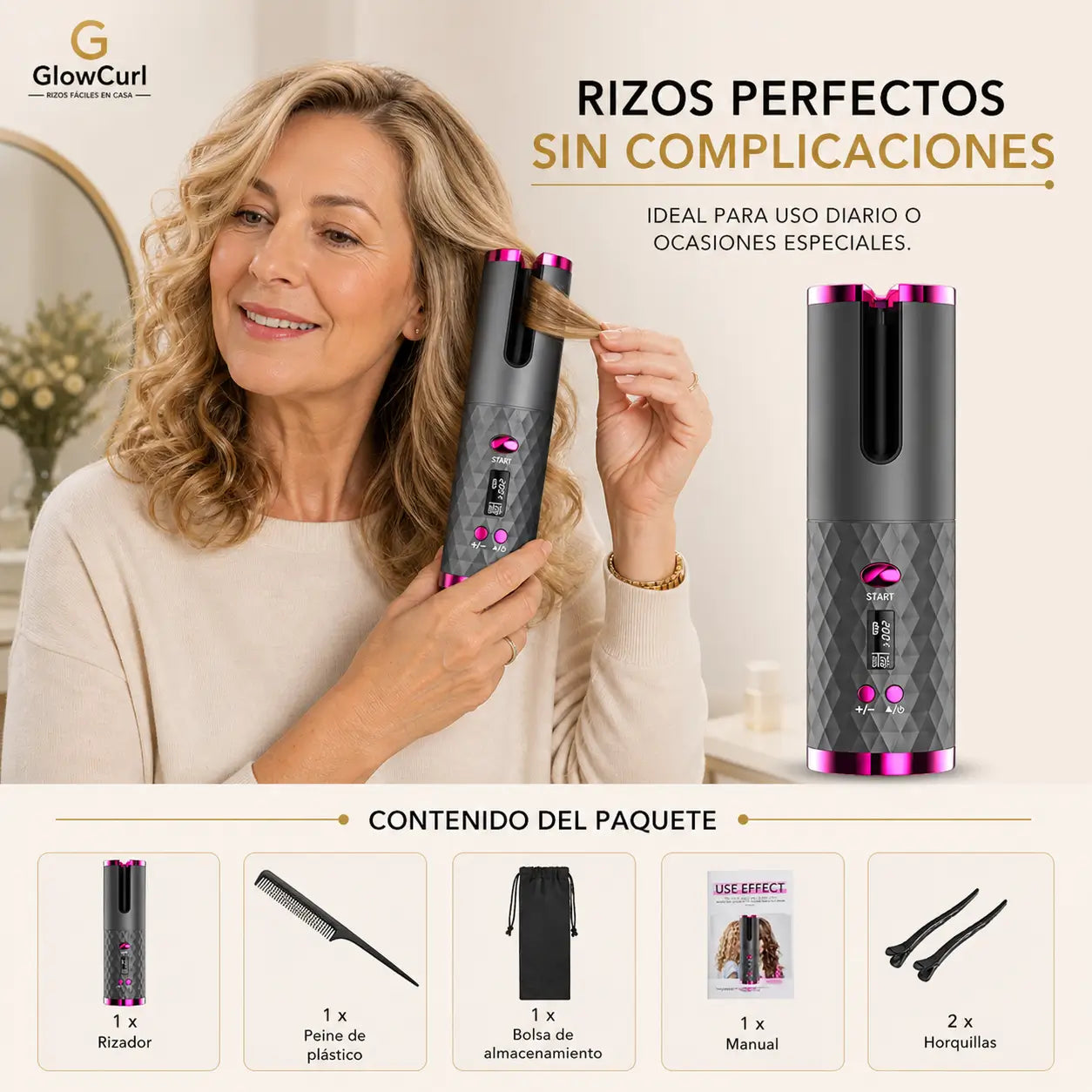 GlowCurl – Rizos fáciles en casa