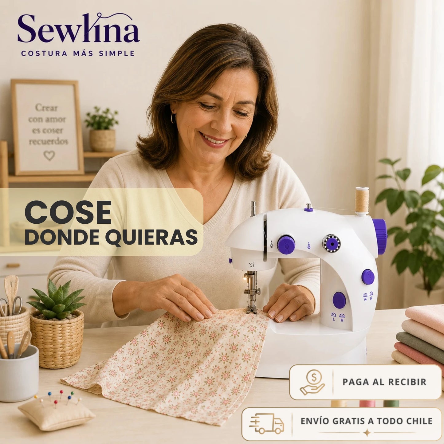 Sewlina - Costura Más Simple - Mini Máquina de Coser