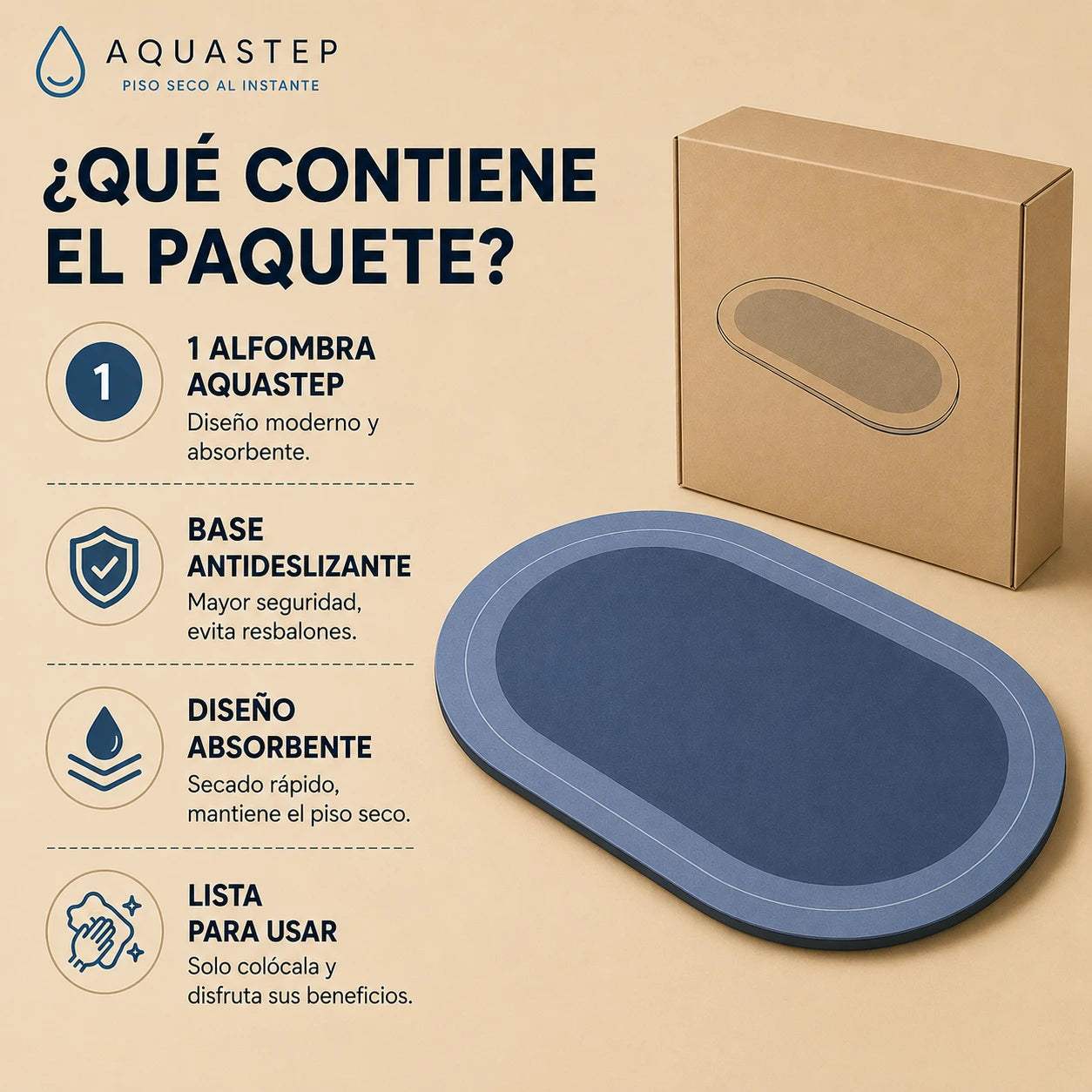 Tapete secado rapido de ducha