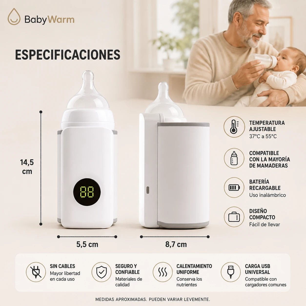 BabyWarm – Más comodidad al alimentar a tu nieto o bebé fuera de casa.