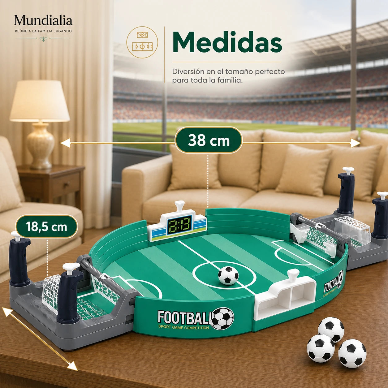 Mundialia - Reúne a la familia jugando - Juego de Mesa de Futbol