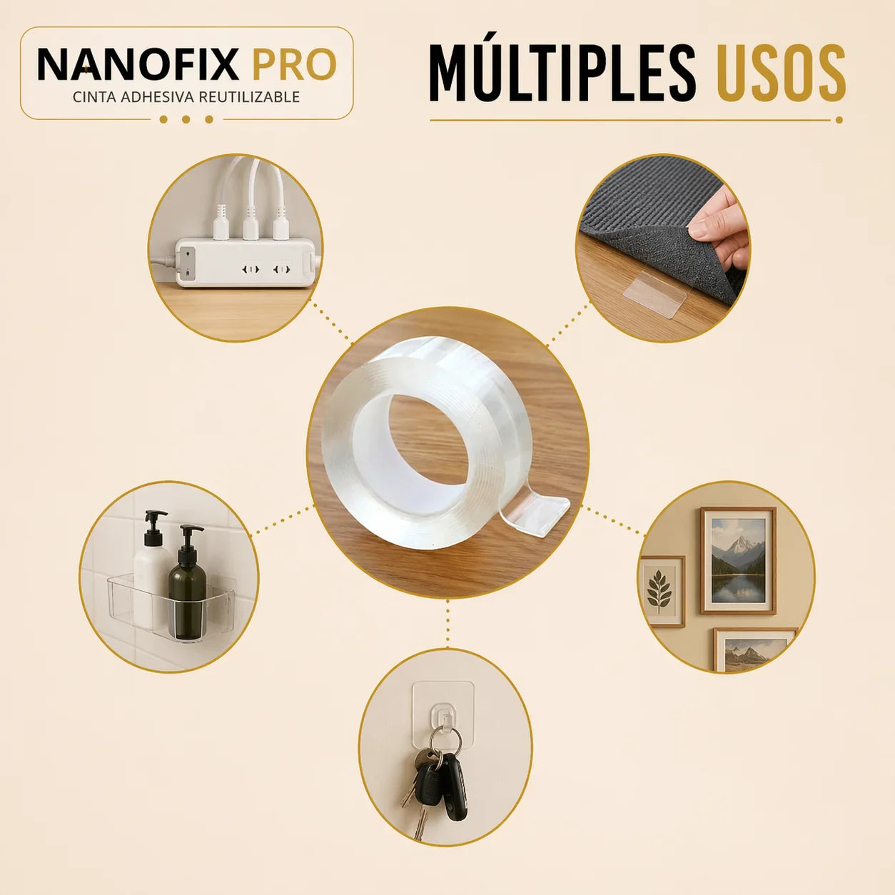 NanoFix Pro - Fija firme cualquier cosa sin dañar tus paredes