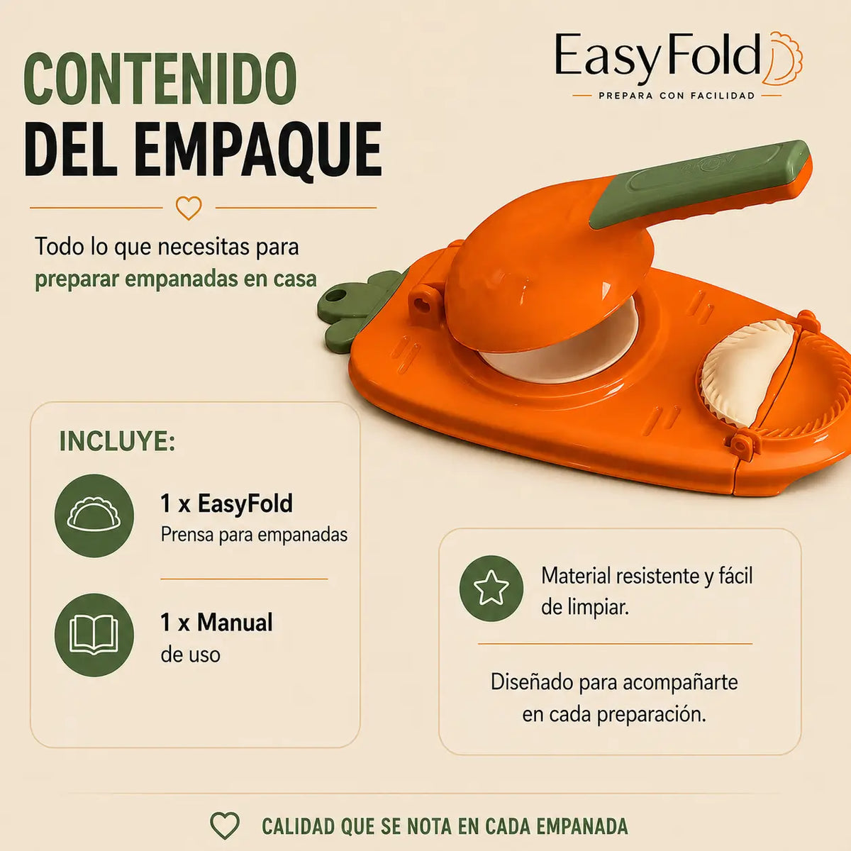 EasyFold - Prepara empanadas de forma más simple y ordenada