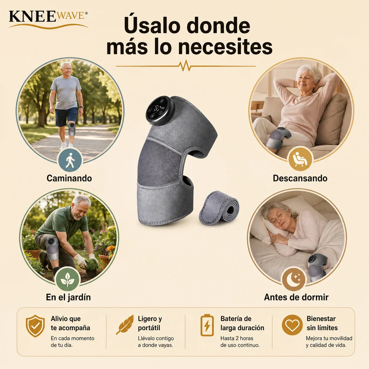 KneaFlex - Comodidad diaria para tus rodillas, sin salir de casa