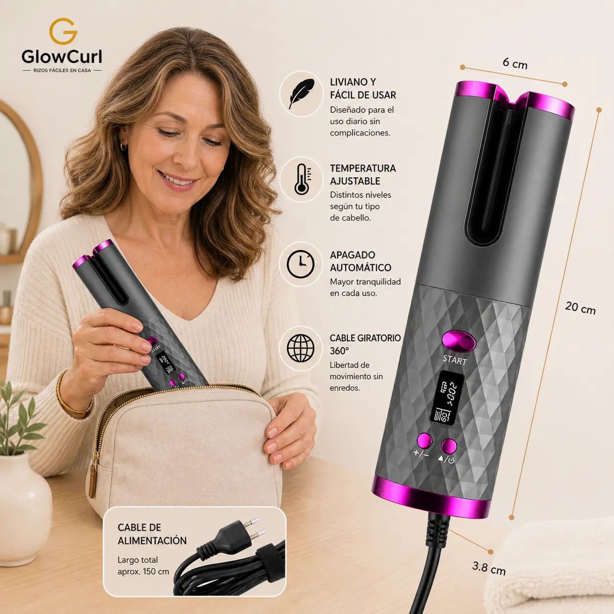 GlowCurl – Rizos fáciles en casa