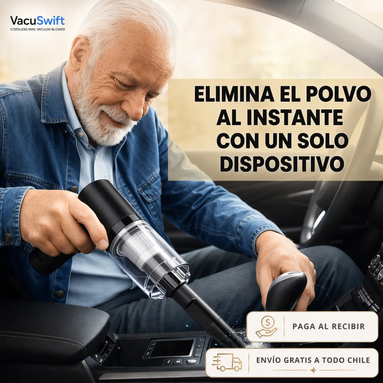 VacuSwift- Aspira, sopla y cepilla donde ningún otro llega