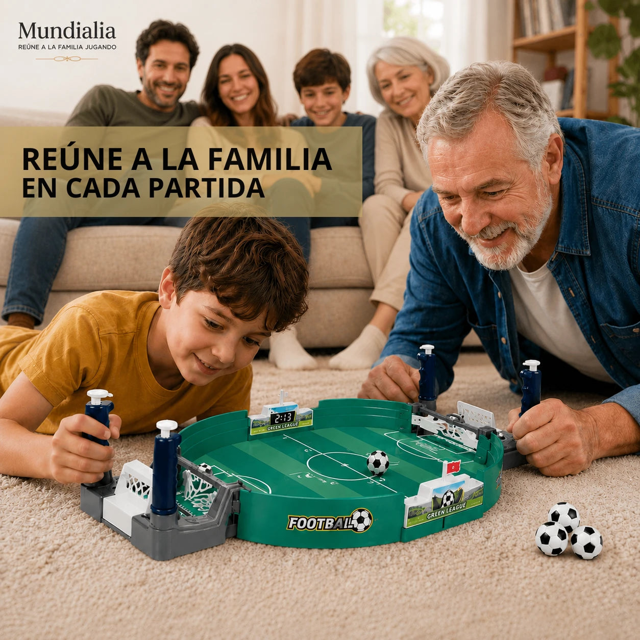 Mundialia - Reúne a la familia jugando - Juego de Mesa de Futbol